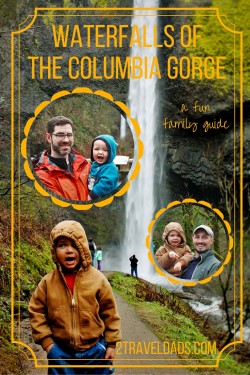Family Travel guide to visiting the Waterfalls of the Columbia Gorge. Between Portland and Hood River, Oregon lies an awesome collection of cascades and hiking trails. 2traveldads.com