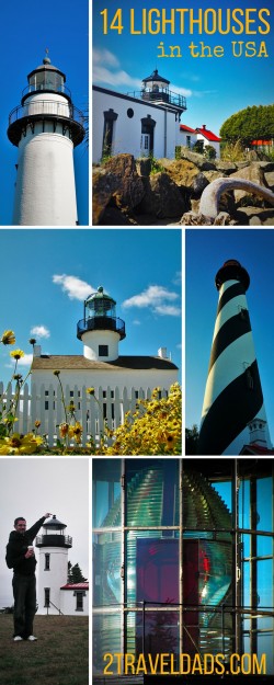 There are so many lighthouses in the USA. Check out this sampling from the east and west coasts. Lighthouses are perfect family travel destinations!