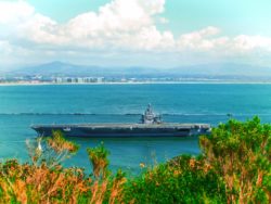 Aircraft Carrier at Point Loma San Diego 1