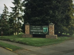 Entrance Sign to Fort Worden State Park Port Townsend