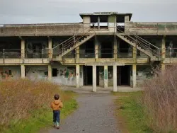 LittleMan approaching bunkers at Fort Worden Port Townsend