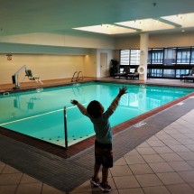 LittleMan excited for the swimming pool at Westin Seattle 1