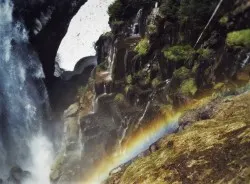 Narada Falls Rainbow Mist in Mt Rainier National Park 2traveldads.com