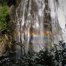 Narada Falls Rainbow Mist in Mt Rainier National Park 2traveldads.com