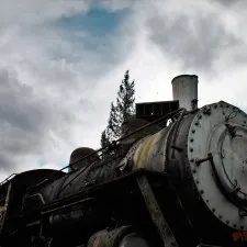 Old Steam Engine at Railroad Graveyard in Snoqualmie Washington 4