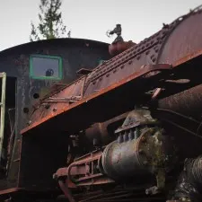 Old Steam Engine at Railroad Graveyard in Snoqualmie Washington 5