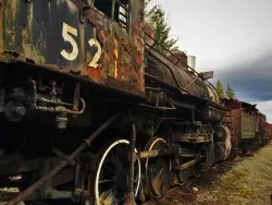 Old Steam Engine at Railroad Graveyard in Snoqualmie Washington 7