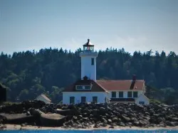 Point Wilson Lighthouse Fort Worden Port Townsend from Water 2