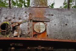 Rusted Train Car at Railroad Graveyard in Snoqualmie Washington 2