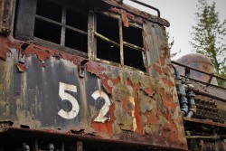 Rusted Train Card at Railroad Graveyard in Snoqualmie Washington 1