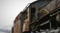 Steam Engine in Railroad Graveyard Snoqualmie Washington 1
