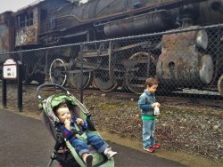 Taylor Kids at Railroad Graveyard in Snoqualmie Washington 1