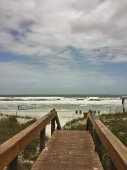 Boardwalk from Casa Marina Hotel Jacksonville Beach Florida sunny 2