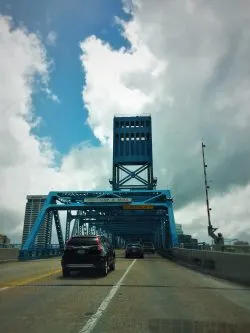 Bridge crossing St Johns River Jacksonville Florida 1