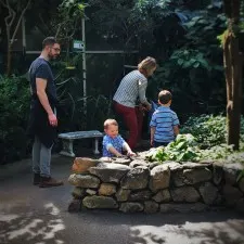 Chris Taylor and TinyMan looking at Butterflies at the Butterfly Pavilion Denver Colorado 1