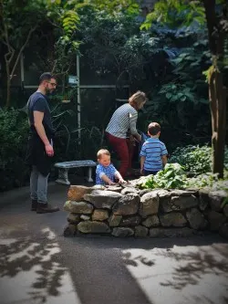 Chris Taylor and TinyMan looking at Butterflies at the Butterfly Pavilion Denver Colorado 1