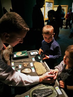 Docent and Fossils at Prehistoric Journey in Denver Museum of Science and Nature 1