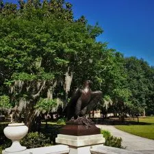 Eagle statue in Memorial Riverfront Park Avondale Jacksonville Florida 2traveldads.com