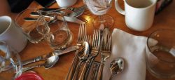 Excess Silverware in Garden Terrace at Inverness Hotel Denver Colorado 1