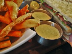 Fries and Jalepeno Ranch at Fireside Lounge at Inverness Hotel Denver Colorado 1