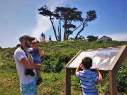 Rob Taylor and Kids at Battery Point Lighthouse Crescent City