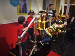 Kids in Costume and Fire Pole at Fire Station No 1 at Childrens Museum of Denver 1
