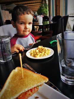 LittleMan and Lunch at Fireside Lounge at Inverness Hotel Denver Colorado 1