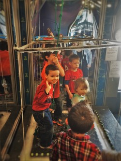 LittleMan in bubble cage at Childrens Museum of Denver 1