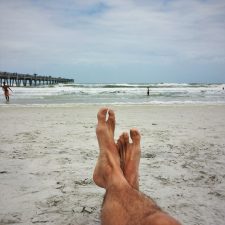 Rob Taylor feet at Jacksonville Beach Florida 1