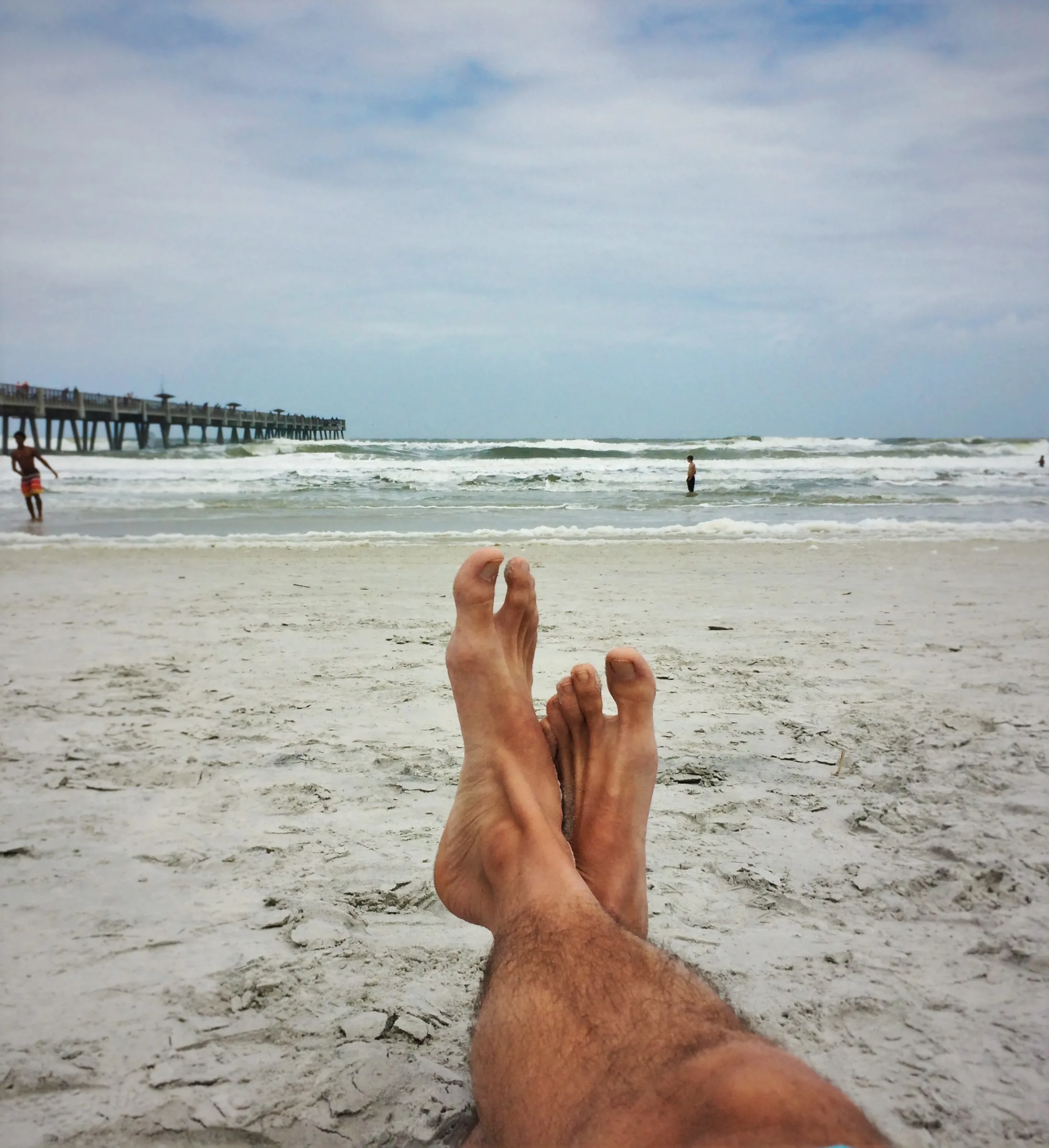 Rob Taylor feet at Jacksonville Beach Florida 1