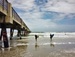 Surfers at Jacksonville Beach Florida 2