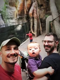 Taylor Family with mangroves at Denver Downtown Aquarium 1