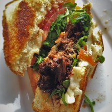 Three Cheese Short Rib Grilled Cheese Sandwich at Fireside Lounge at Inverness Hotel Denver Colorado 1
