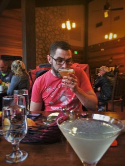 Chris Taylor and Cocktails in Peaks Dining room at Wuksachi Lodge in Sequoia National Park 1
