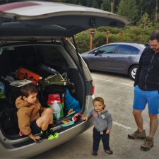 Chris Taylor and Dudes unloading car at Wuksachi Lodge in Sequoia National Park 1
