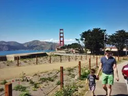 Chris Taylor and LittleMan at Golden Gate Bridge from Welcome Center GGNRA 1