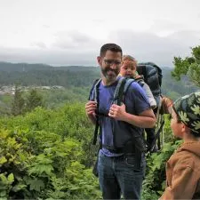 Chris Taylor and kids hiking at Trinidad Head 2