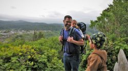 Chris Taylor and kids hiking at Trinidad Head 2