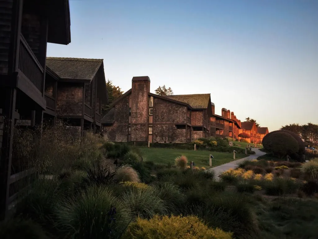 Bodega Bay Lodge exterior sunset 2