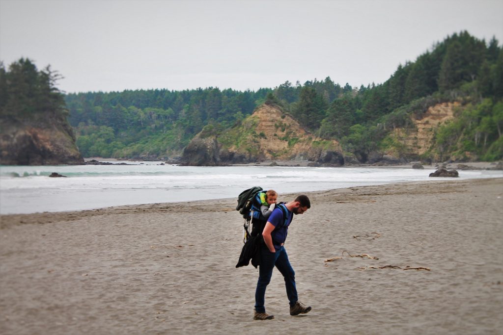 Chris Taylor on beach Beach and Dunes at Trinidad Head