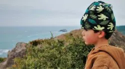 LittleMan hiking at Trinidad Head