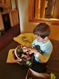 LittleMan playing with toys at Tenaya Lodge Yosemite 1