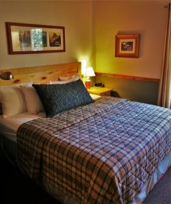 Master Bedroom in Family Cabin at Evergreen Lodge at Yosemite National Park 1