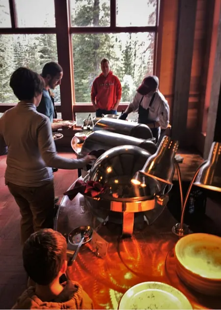 Omlette station at Wuksachi Lodge Sequoia National Park 2traveldads.com