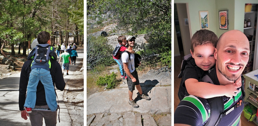 Family hiking with the Piggyback Rider - 2TravelDads