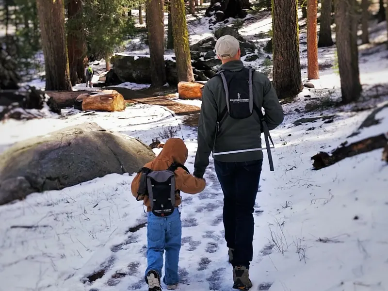 Rob Taylor and Dude in Sequoia National Park with Kids 2traveldads.com