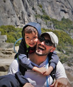 Rob Taylor and LittleMan hiking at Hetch Hetchy Yosemite National Park 4