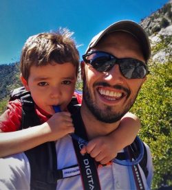 Rob Taylor and LittleMan hiking