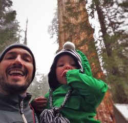 Rob Taylor and TinyMan at General Sherman Tree trails in Sequoia National Park 1