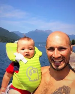 Rob Taylor and TinyMan at Lake Cushman 2015 1